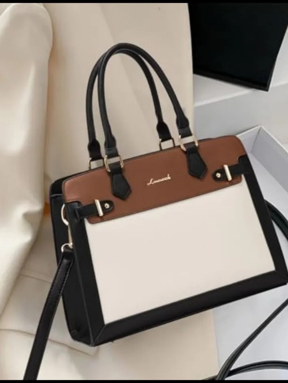 PU Leather Satchel Tote Shoulder Crossbody Handbag